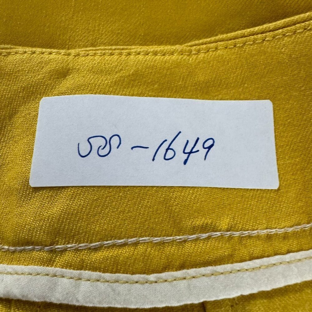 Maeve Mustard Yellow High-Rise Cotton Shorts - Picture 2 of 12